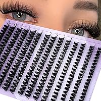 HBZGTLAD 280 Bundles 50D/60D/80D/100D/110D/150D Mink Eyelashes 0.05mm/0.07mm Thin Eyelash extension 3D Russia Volume Individual Eyelash Cluster Makeup (60D D Curl-0.05MM-MIX)