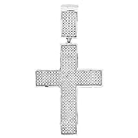 0.92 Carat Mens Micro-Pave Diamond Cross Pendant