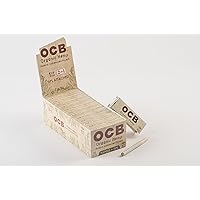 4 OCB Organic 1 1/4 Cigarette Rolling Papers and Tips Packs (50 Leaves & Perforated Tips Per Pack) + Limited Edition Beamer Smoke Sticker. Used with Legal Smoking Herbs and Rolling Tobacco