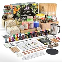 ASH & HARRY (US Based Company Premium Candle Making Kit - Complete DIY Starter Set - Pure Soy Wax, Designer 10 Tin & Glass Jars - 10 CPL Branded Fragrances, Soy Wax Candle Maker Dyes