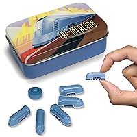 Mercury Deluxe Board Game Train Set | Player Pieces for Ticket to Ride and Other Adult, Family, and Kids Train Board Games | Upgraded Miniatures (Blue)