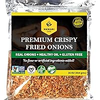 Crispy Fried Onions | 100% Natural (Non-GMO) | Gluten Free | KETO Friendly | No Sodium | Low Carb | Resealable Bag | 16 oz | By Nawabi Life