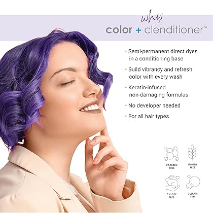 Keracolor Clenditioner Hair Dye - Semi Permanent Hair Color Depositing Conditioner, Cruelty-free, 20 Colors