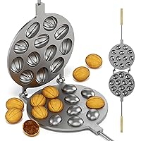 Heavy Oreshki Mold Oven Cookies Maker Oreshnitsa 12 Nuts Oreshki - Cookie Mold Oreshek Cake - Nut Cookie Shaped Molds - Metal Mold Form Nuts for Sweet Russian Nuts Oreshki Molding for Baking