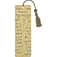 Vintage Library Card Beaded Bookmark
