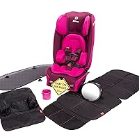 Diono Radian 3RXT Bonus Pack,4-in-1 Convertible Car Seat,Extended Rear and Forward Facing,10 Years 1 Car Seat,Slim Fit 3 Across,with 6 Accessories Inc. Baby Car Mirror,Car Seat Protector,Purple