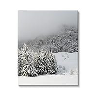 Winter Snowscape Woodland Trees Canvas Wall Art, Design by Lil' Rue