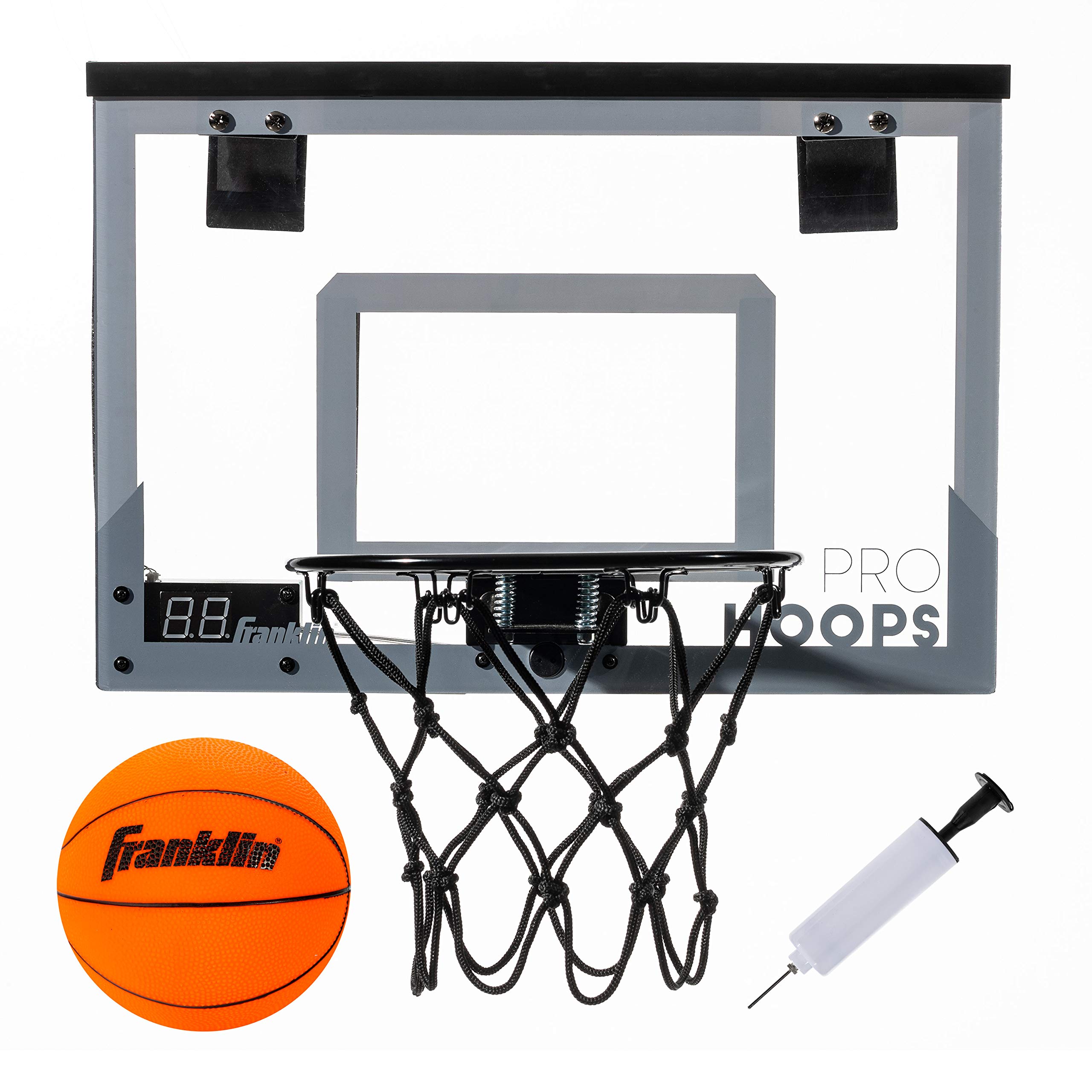 Franklin Sports Mini Basketball Hoops - Kids Indoor Over The Door Mini Hoop  + Basketball Sets - Perfect Game Accessory for Bedroom + Office