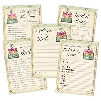 Travelling Theme Bridal Shower Games Set of 5 (Activities for 50 Guests) Fun Bachelorette Party Games Set Bundle