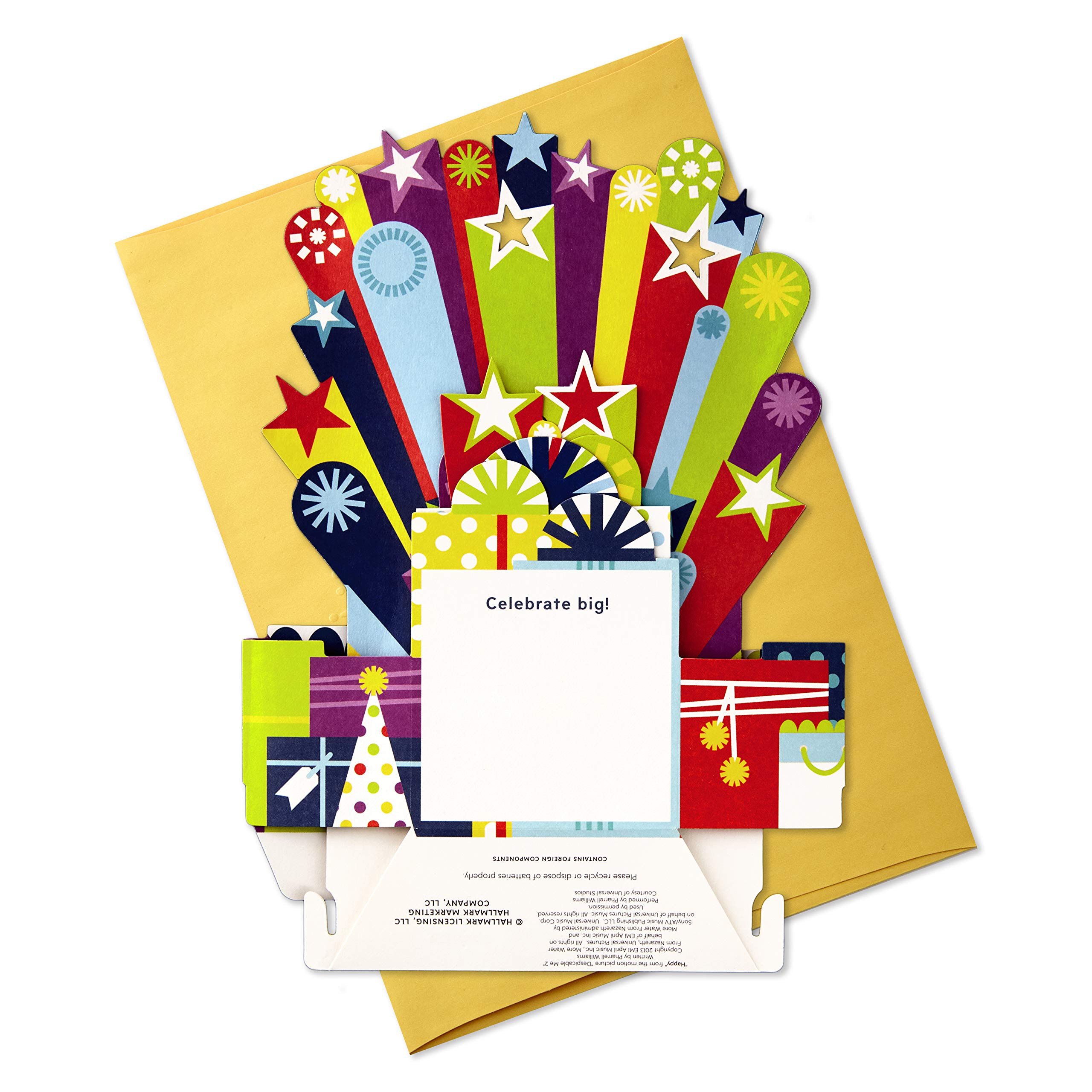 Hallmark Paper Wonder Pop Up Birthday Card with Music (Birthday Cake, Happy by Pharell Williams)