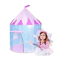 Fairy Tale Castle Play Tent for Girls and Boys - Pop Up Princess Tent, Glow in Dark and Carry Tote