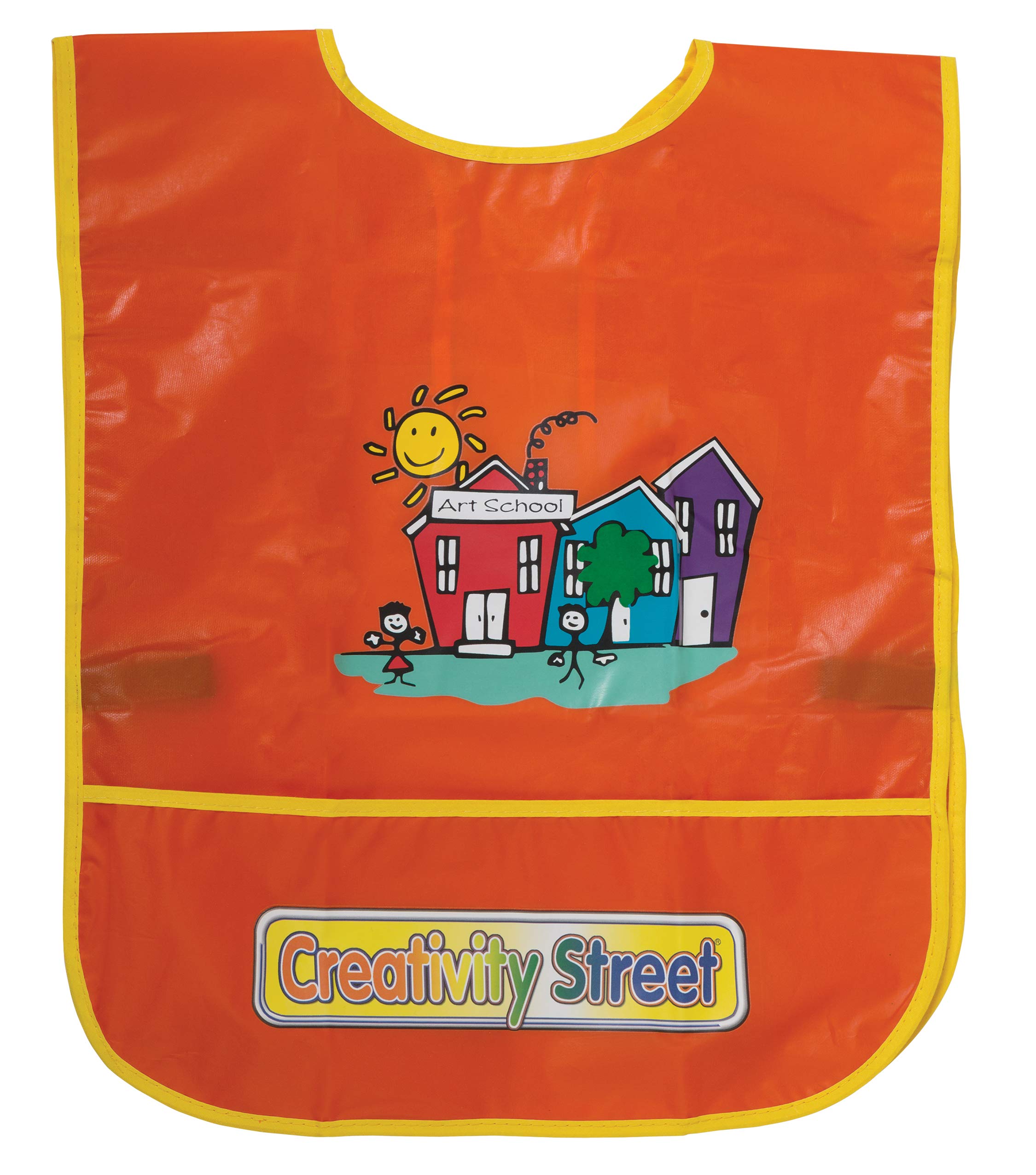 Chenille Kraft Vinyl Artist Smock fits Kids Ages 3-8, Orange