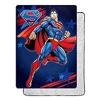Northwest DC - Superman Silk Touch Sherpa Throw Blanket, 60