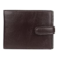 Men's Designer Vt Rich Leather Luxury Wallet 12cm x 9.5cm Brown