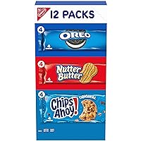 Nabisco Cookie Variety Pack, OREO, Nutter Butter, Chips Ahoy!, 12 Snack Packs (4 Cookies Per Pack)