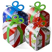 PREXTEX 24 Assorted Christmas Gift Boxes for Presents - Holiday Goodie Boxes, Party Favor Bag, Candy Box, Small Gift Box for Christmas Gifts, Treat Boxes, and Party Favors Goodie Bag