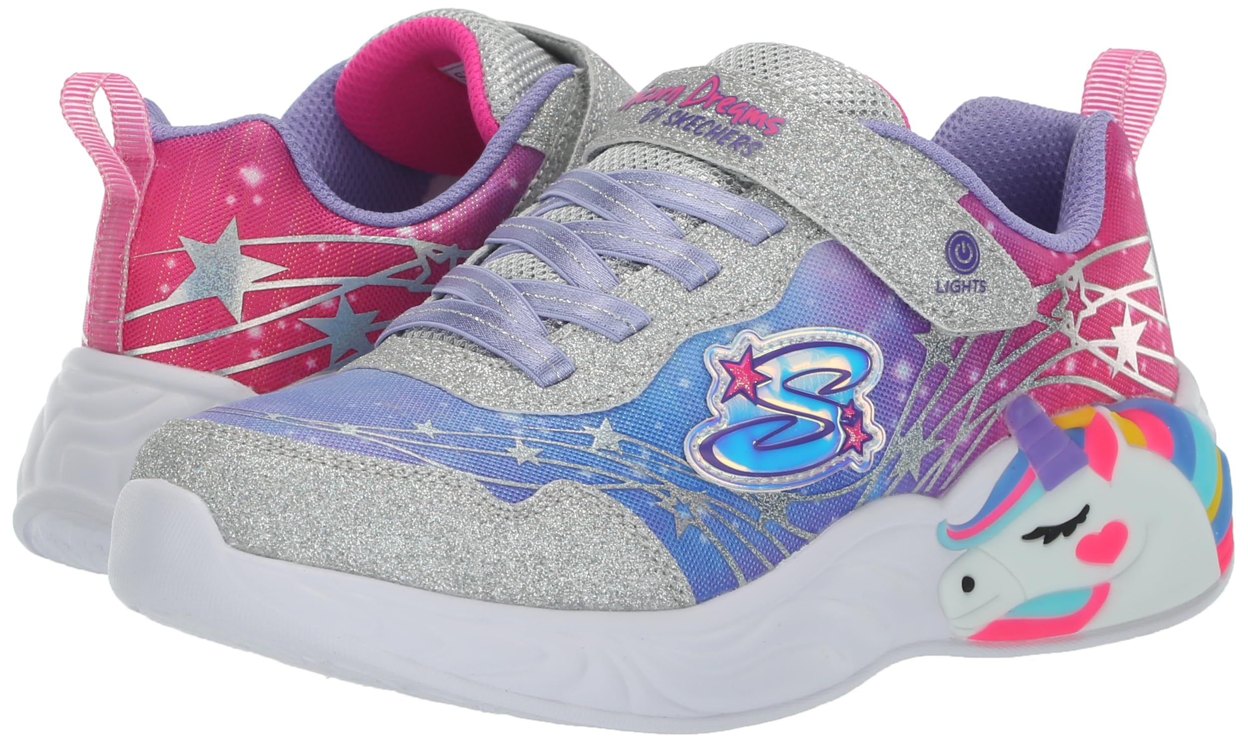 Skechers Unisex-Child Unicorn Dreams-Wishful Magic Sneaker