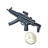 1/6 Scale MP5 Submachine Gun SWAT H&K German Miniature Toy Guns Model Fit for 12