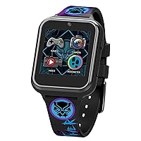 Accutime Kids Marvel Black Panther Black Educational ,Touchscreen Smart Watch Toy for Boys, Girls, Toddlers - Selfie Cam, Learning Games, Alarm, Calculator, Pedometer (Model: AVG4608AZ)