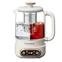 Electric Tea Kettle, 11 Temperature Control & 4 Presets Glass Kettle with Removable Infuser, 0.8L Electric Kettle for Coffee, Formula, Tea Maker with 8H Keep Warm, Boil-dry Protect, Beige