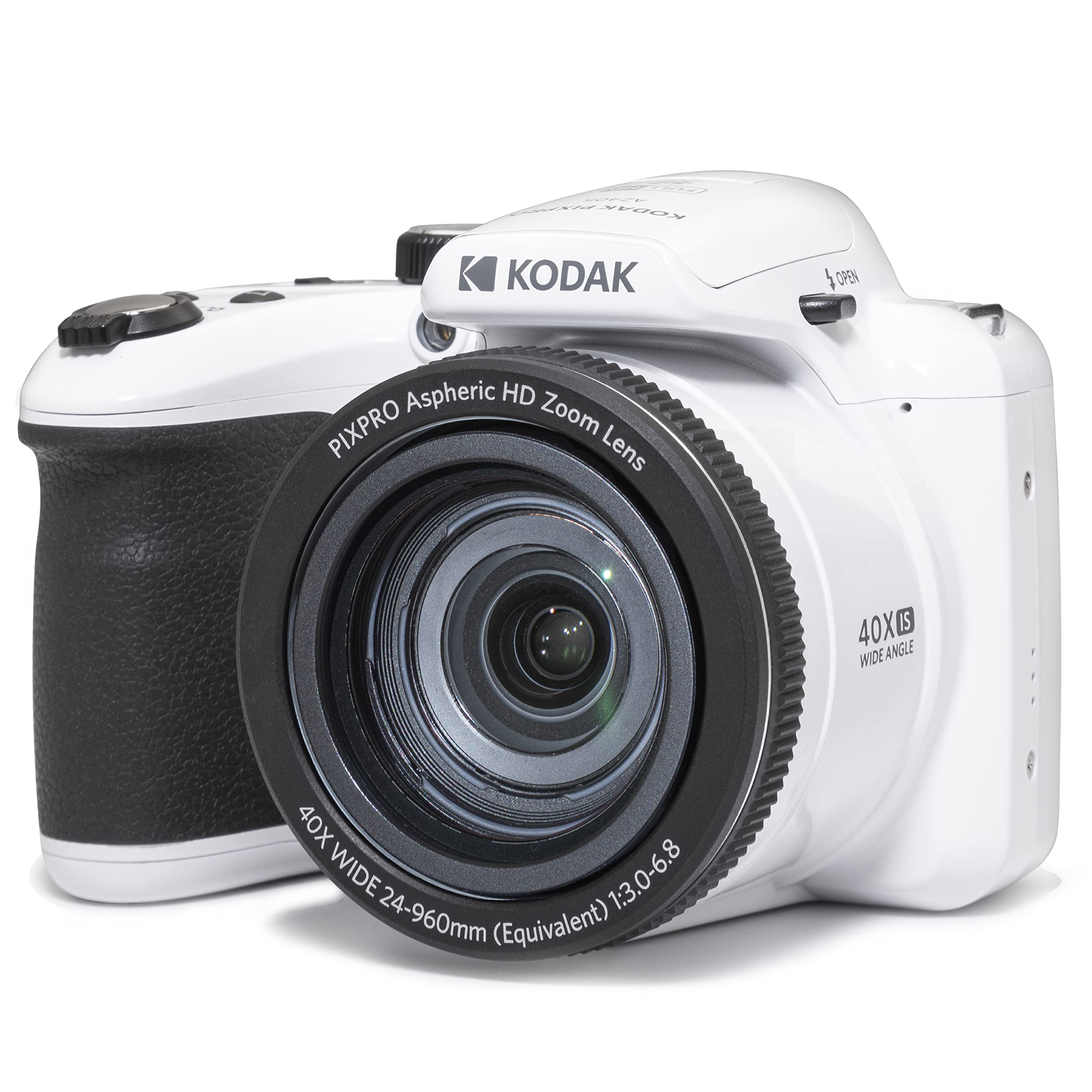 KODAK PIXPRO AZ405-WH 20MP Digital Camera 40X Optical Zoom 24mm Wide Angle Lens Optical Image Stabilization 1080P Full HD Video 3