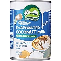 Nature's Charm Evaporated Coconut Milk, 0g Trans Fat, Vegan Friendly, Halal, Dairy Free, Gluten Free, 12.2 Fluid Ounce (Pack of 6)