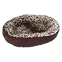 Petmate Aspen Pet Round Animal Print Pet Bed for Small Dogs and Cats 18-inch by 18-inch, Multi (26736)