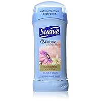 Suave Deodorant 2.6 Ounce 24Hr Everlast Sunshine Invis.Solid (76ml) (2 Pack)