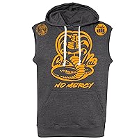 Cobra Karate Kid Mens Graphic Pullover Sleeveless Hoody Sweatshirt Sweep Legs No Mercy Retro Costume Apparel Top Merchandise