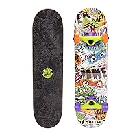 Teenage Mutant Ninja Turtles Kids Skateboard Popsicle Board Features Fun TMNT Graphics on Deck & Grip Tape! 50mm 95A Wheels, Carbon Steel 608ZZF Bearings