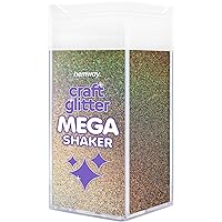 Hemway Bulk Glitter 410g / 14.5oz MEGA Craft Shaker Glitter for Nails, Resin, Tumblers, Arts, Crafts, Painting, Festival, Cosmetic, Body - Microfine (1/256