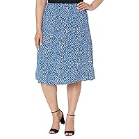 Tommy Hilfiger Women's Adaptive Tommy Print Midi Skirt with Pull Up Loops
