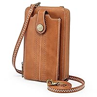 Kattee Women Small Crossbody Cell Phone Purse Wristlet Wallets RFID Blocking Faux Leather Clutch Wallets Shoulder Phone Bag