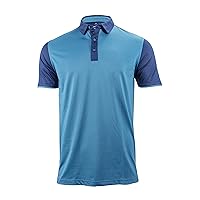 HEAD Men's Golf Polo Shirt, Short Sleeve, Blue Stone, Medium
