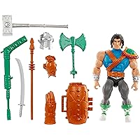 Masters of the Universe Origins Turtles of Grayskull Casey Jones Action Figure Toy, 16 Articulations, Armor & Weapons, TMNT & Motu Crossover