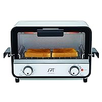 SPT SO-0972WA: Easy Grasp 2-Slice Countertop Toaster Oven,WHITE,9 liters capacity