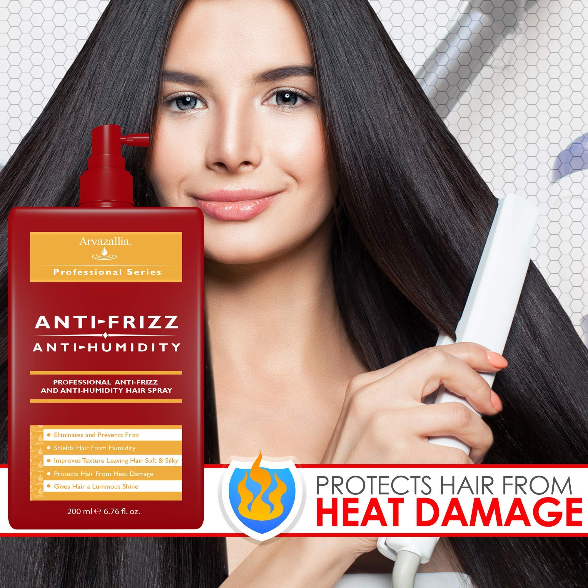 Arvazallia Rejuvenating Hair Mask and Anti-Frizz & Anti-Humidity Hair Spray Bundle - Deep Conditioner , Color Protection , and Professional Frizz Control For Color-treated Hair