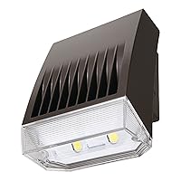 Lumark XTOR6BRL-PC1 Crosstour 58W Carbon Outdoor Integrated LED Wall Pack with Photocontrol 120V and Refractive Lens, Bronze