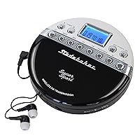 Studebaker SB3705BW Super Sport Portable CD Player Plays CDs wirelessly Through car Radio Includes FM Stereo Radio and Color Coordinated Stereo Earbuds