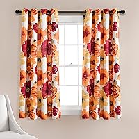 Lush Decor Leah Light Filtering Window Curtain Panels, Pair, 52