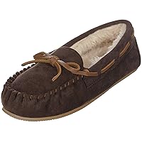 ILLUDE Women’s Moccasin Slipper Vegan Suede Faux Fur Lined Indoor Outdoor Moccasins Slip On Loafers Moccasins Shoes