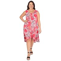 Ruby Rd. Womens Womens Plus-Size Tropical Jungle Print Dress