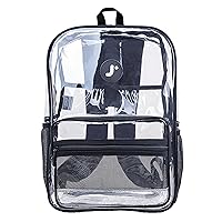 Heavy-Duty Clear Backpack. Large Transparent See Through TPU Laptop Bookbag, One Size