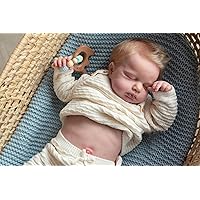Angelbaby 19 inch Lovely Reborn Baby Sleeping Loulou Dolls Look Real Silicone Full Body Realistic Newborn Boy Doll Waterproof Detailed Reborn Dolls with Clothes for Child Toys