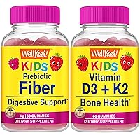 Prebiotic Fiber Kids + Vitamin D3+K2 Kids, Gummies Bundle - Great Tasting, Vitamin Supplement, Gluten Free, GMO Free, Chewable Gummy