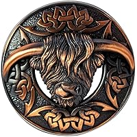 Plaid Brooch Fly Pewter Highland Cow Celtic Knot 3 Finishes Made in UK Traditional Scottish Kilt Pin Celtic Cape Sash Male Brooch Kilt Accessories for Men
