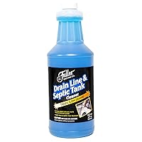 Drain Line & Septic Tank Cleaner - Superior Formula Treats Slow Moving Lines Due to Soap Grease and Food Build Up in Drains Garbage Disposals and Other Plumbing (1 Pack)