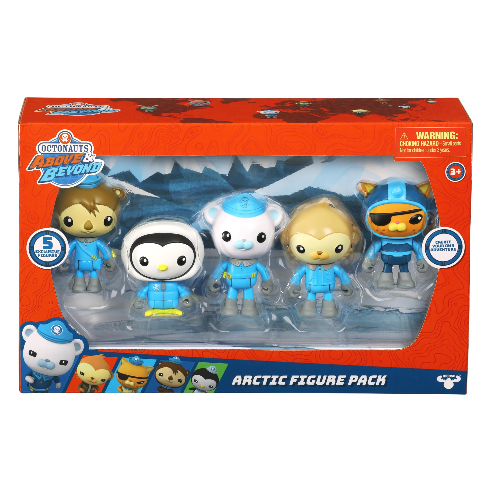 Octonauts Above & Beyond, Toy Figure 5 Pack. Exclusive Arctic Theme, Includes Captain Barnacles, Kwazii, Paani, Shellington and Peso | Amazon Exclusive
