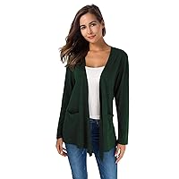 Cardigans for Women Loose Casual Long Sleeved Open Front Breathable Cardigans with Pockets