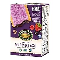 Natures Path,Toaster Pastries Frosted Wildberry Acai Organic 6 Count,11 Ounce